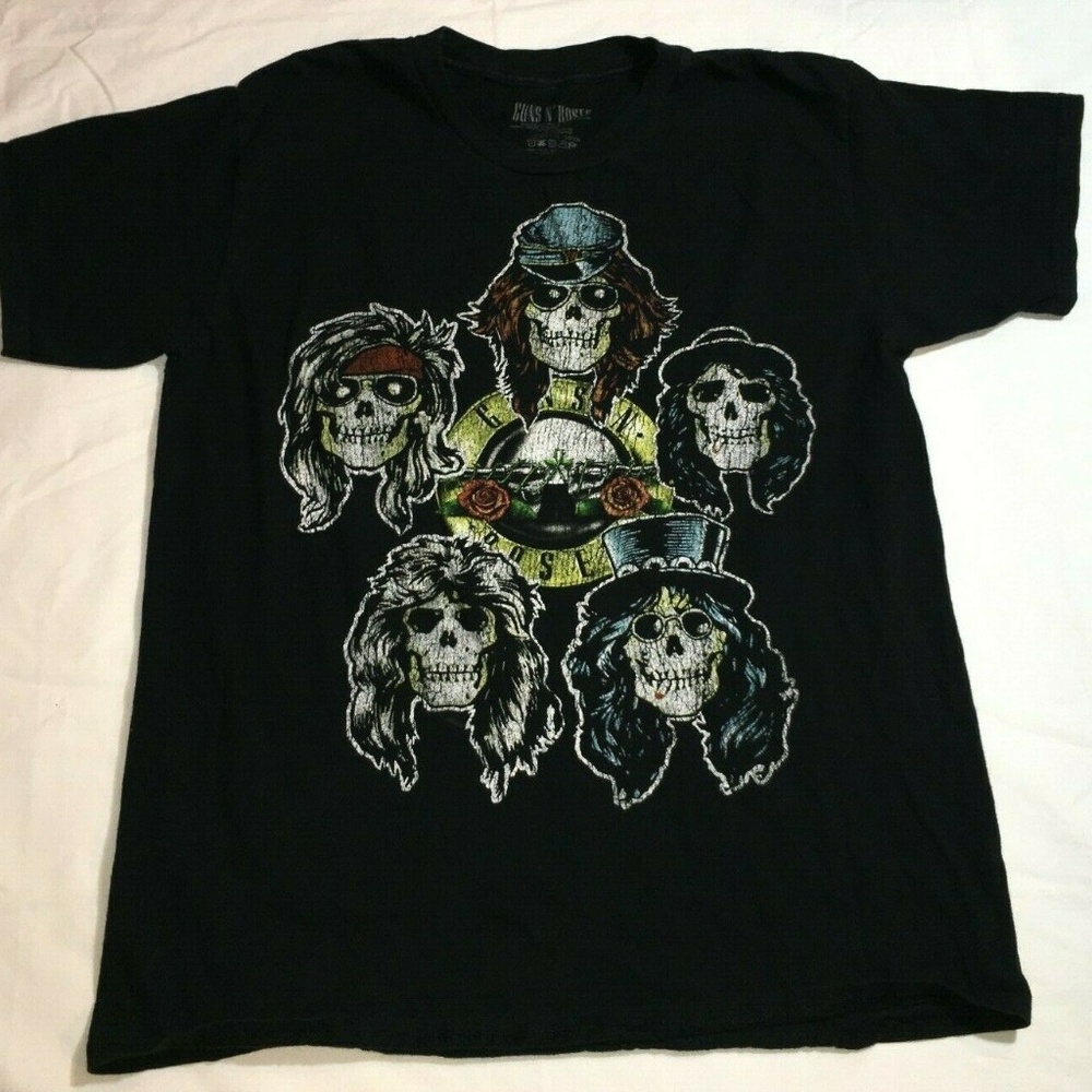 Mens Guns And Roses Tshirt Distressed Look